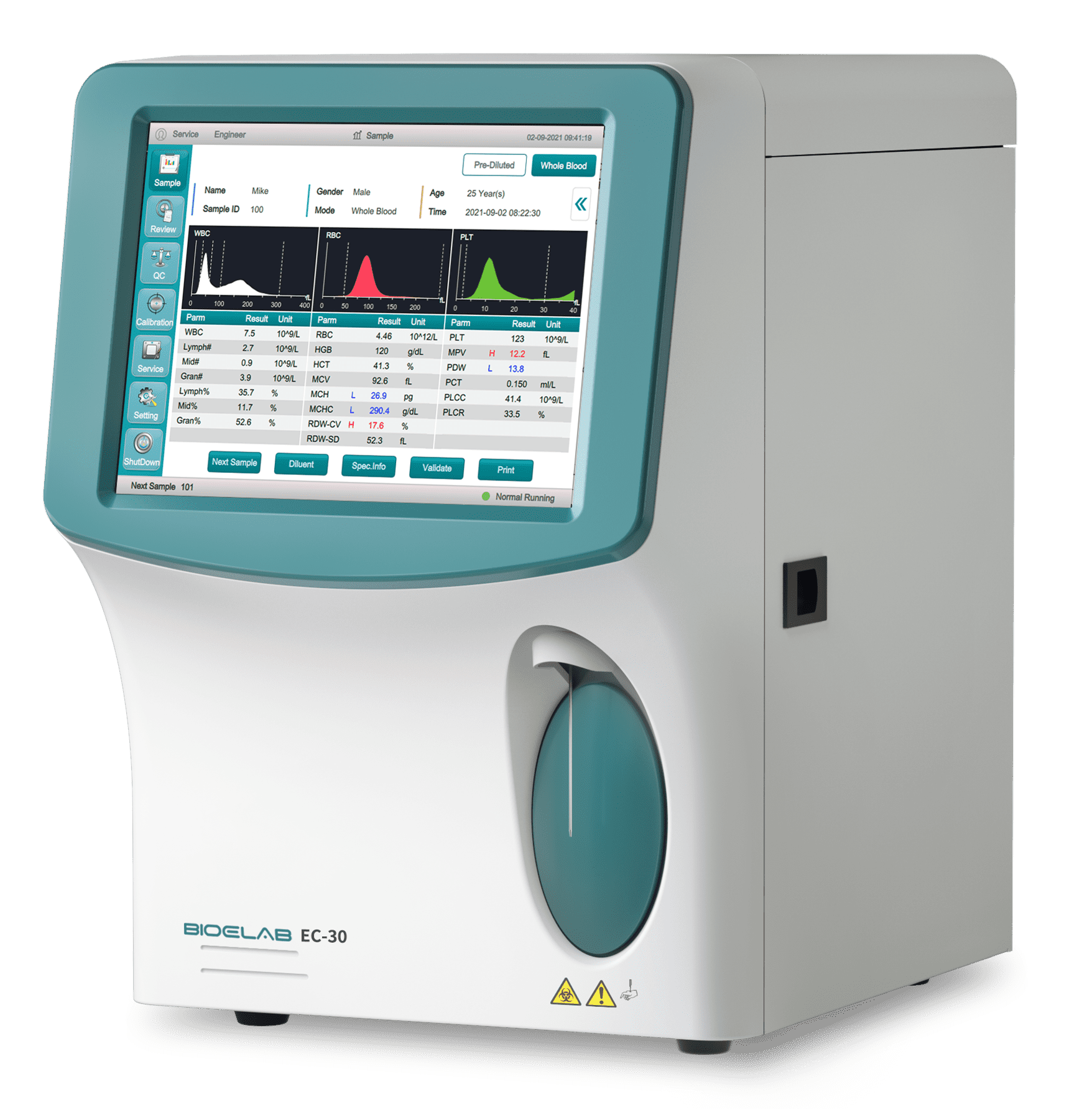 EC-30 Technical specifications