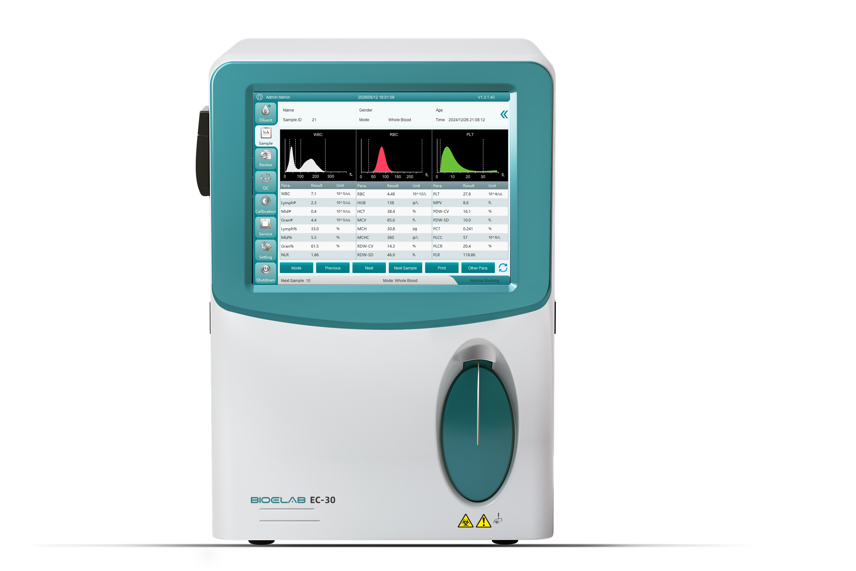 3-Diff Auto Hematology Analyzer