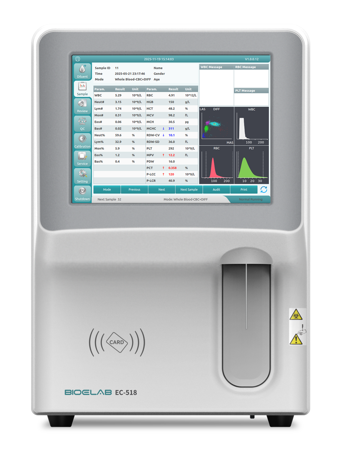 5-Diff Auto Hematology Analyzer